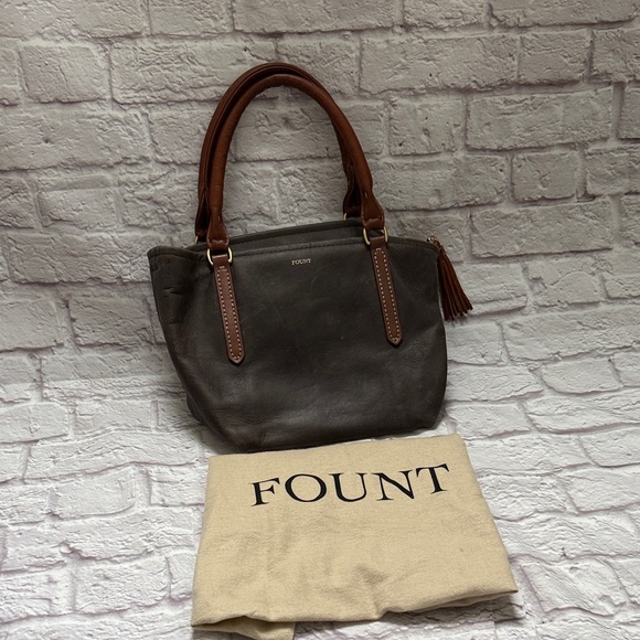 Fount Handbags - Fount petite atlas Wolf handbag & tossle genuine leather